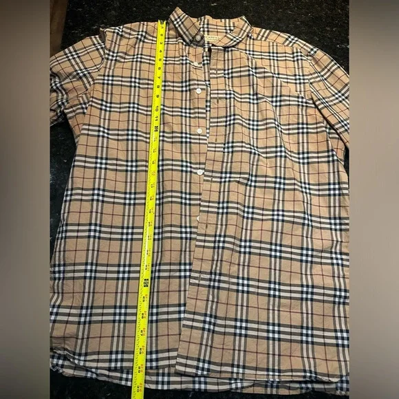 Burberry Check Cotton Poplin Button-Up Shirt